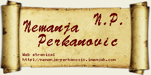 Nemanja Perkanović vizit kartica